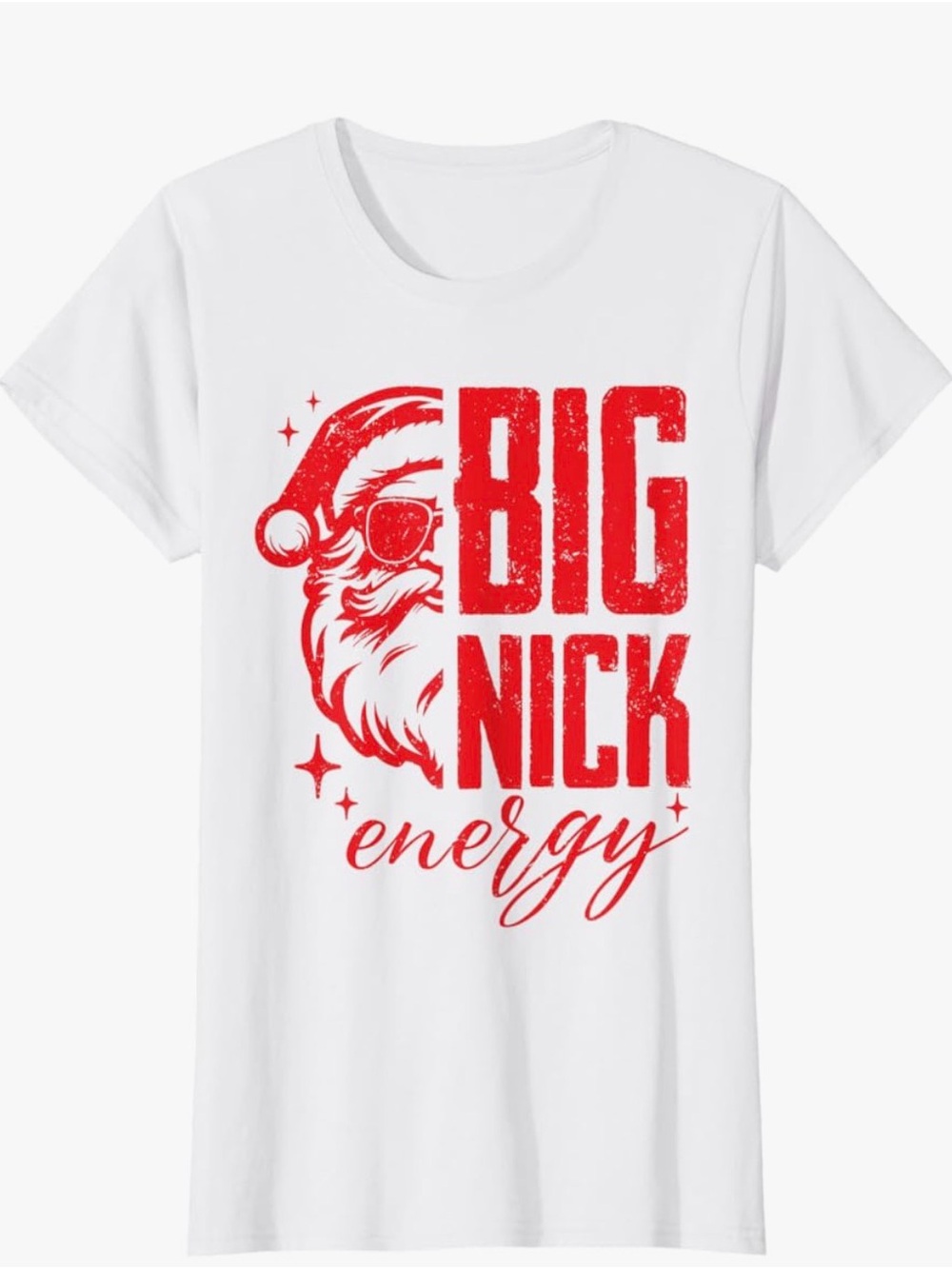 Big Nick Energy Ladies Graphic Tee - White & Red